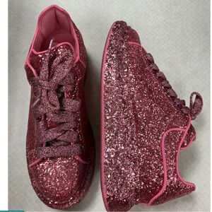 Alexander McQueen Pink Glitter Sneakers